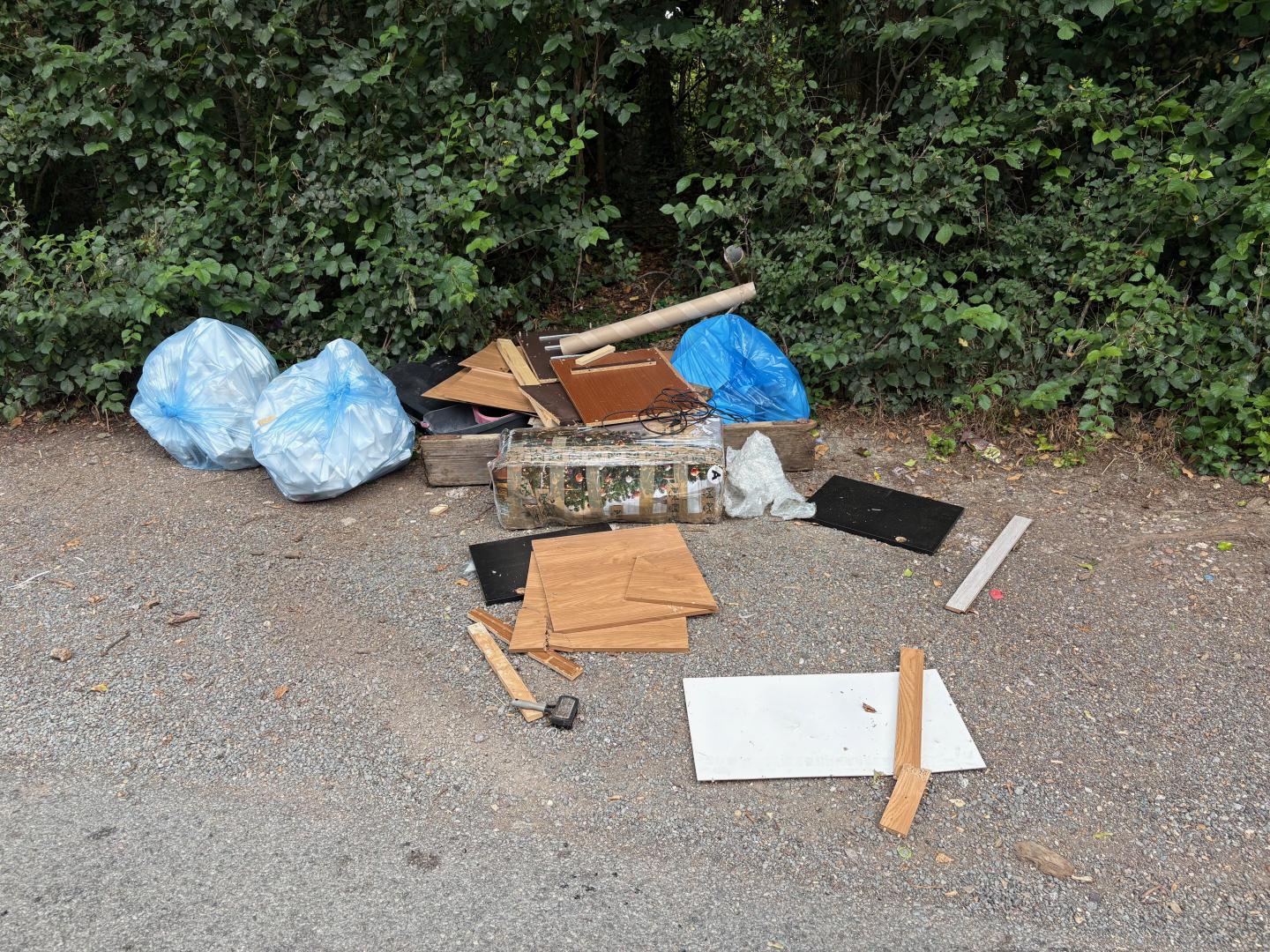 Fly tip at Nortonbury Lane