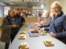 members of LALG making poppies
